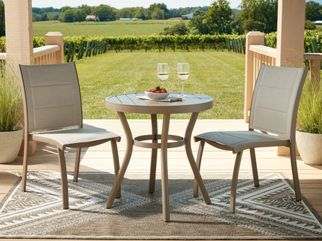 Tampa Furniture Outlet - Ashley Furniture - Mission Beach Outdoor - Chairs w/Table Set (3/CN) / Beige - PCP200-050