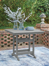 Tampa Furniture Outlet - Ashley Furniture - Sanctuary Beach Outdoor - Square Counter TBL w/UMB OPT / Dark Gray - PCP227-632