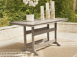 Tampa Furniture Outlet - Ashley Furniture - Seacliff Beach Outdoor - RECT COUNTER TABLE W/UMB OPT - PCP228-642