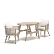 Tampa Furniture Outlet - Ashley Furniture - Ivory Vine Outdoor - Chairs w/CUSH/Table Set (3/CN) - PCP352-050
