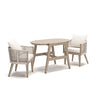 Tampa Furniture Outlet - Ashley Furniture - Ivory Vine Outdoor - Chairs w/CUSH/Table Set (3/CN) - PCP352-050