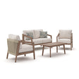 Tampa Furniture Outlet - Ashley Furniture - Nature Lane Outdoor - Sofa/Chairs/Table Set (4/CN) - PCP355-081