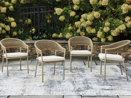 Tampa Furniture Outlet - Ashley Furniture - Orchard Beach Outdoor - Arm Chair With Cushion (4/CN) - PCP373-601A