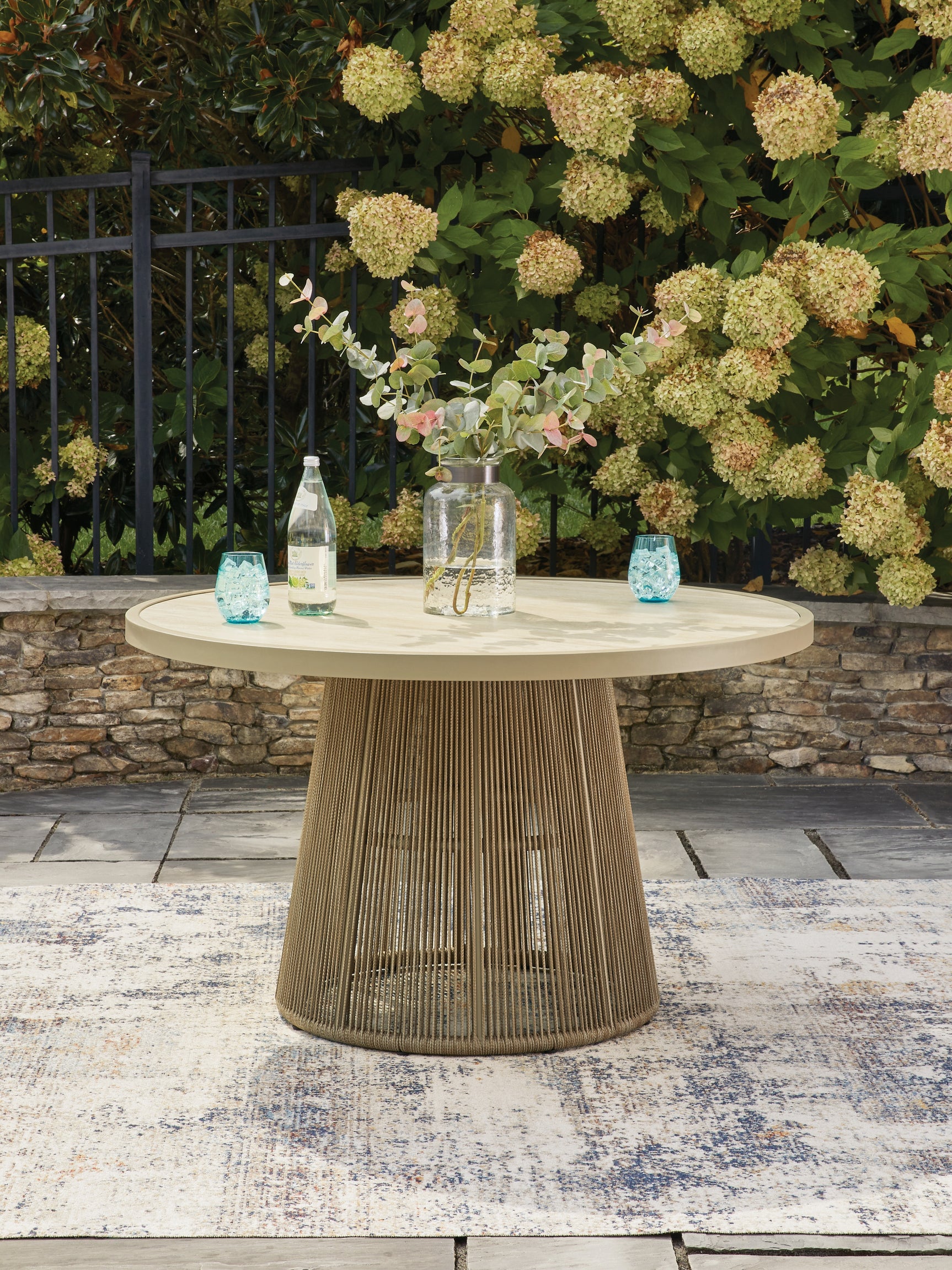Tampa Furniture Outlet - Ashley Furniture - Orchard Beach Outdoor - Outdoor Dining Table / Beige - PCP373P2