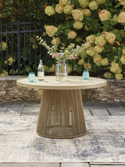 Tampa Furniture Outlet - Ashley Furniture - Orchard Beach Outdoor - Outdoor Dining Table / Beige - PCP373P2