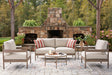 Tampa Furniture Outlet - Ashley Furniture - Bluff Trail Outdoor - Love/Chairs/Tables Set (5/CN) - PCP383-080