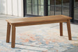Tampa Furniture Outlet - Ashley Furniture - Janiyah Outdoor - Bench / Light Brown - P407-600