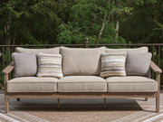Tampa Furniture Outlet - Ashley Furniture - Harmony Headlands Outdoor - Sofa with Cushion / Natural/Gray - PCP428-838
