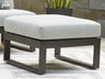 Tampa Furniture Outlet - Ashley Furniture - Beachloft Outdoor - Ottoman with Cushion / Black/Gray - P490-814