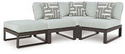 Tampa Furniture Outlet - Ashley Furniture - Beachloft Outdoor - 4-Piece Outdoor Sectional / Black/Gray - P490P7