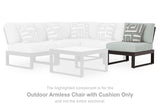 Tampa Furniture Outlet - Ashley Furniture - Beachloft Outdoor - Armless Chair w/Cushion / Black/Gray - P490-846