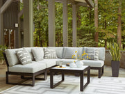 Tampa Furniture Outlet - Ashley Furniture - Beachloft Outdoor - 5-Piece Outdoor Sectional / Black/Gray - P490P2