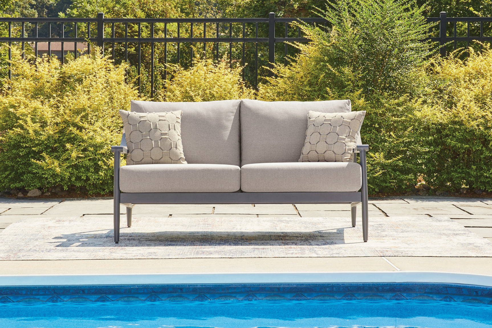 Tampa Furniture Outlet - Ashley Furniture - Ocean Beach Outdoor - Loveseat w/Cushion - PCP510-835