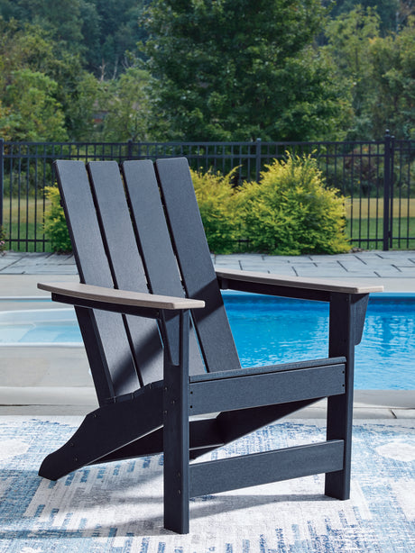 Tampa Furniture Outlet - Ashley Furniture - East Beach Outdoor - Adirondack Chair / Navy Blue/Driftwood - PCP587-898