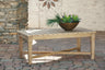 Tampa Furniture Outlet - Ashley Furniture - Carter Hall Outdoor - Rectangular Cocktail Table / Beige - P601-701