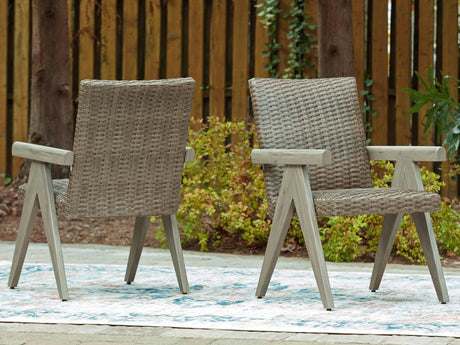 Tampa Furniture Outlet - Ashley Furniture - Cliff Trails Outdoor - Arm Chair (Set of 2) / Beige - PCP690-601A