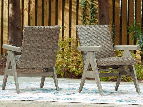 Tampa Furniture Outlet - Ashley Furniture - Cliff Trails Outdoor - Rocking Arm Chair (Set of 2) / Beige - PCP690-602A