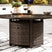 Tampa Furniture Outlet - Ashley Furniture - Paradise Trail Outdoor - Outdoor Counter Height Dining Table with 4 Barstools / Medium Brown - P750P5