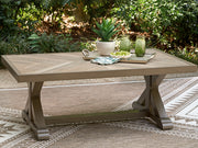 Tampa Furniture Outlet - Ashley Furniture - Laguna Heights Outdoor - Rectangular Cocktail Table / Beige - PCP790-701