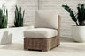 Tampa Furniture Outlet - Ashley Furniture - Beachcroft Outdoor - 5-Piece Outdoor Sectional / Black/Light Gray - P792P6