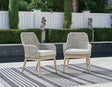 Tampa Furniture Outlet - Ashley Furniture - Seton Creek Outdoor - Barstool with Cushion (Set of 2) / Beige/Gray - P798-130