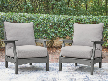 Tampa Furniture Outlet - Ashley Furniture - Cove Beach Outdoor - Lounge Chair w/Cushion (Set of 2) - PCP803-820