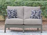 Tampa Furniture Outlet - Ashley Furniture - Cove Beach Outdoor - Loveseat w/Cushion / Gray - PCP803-835