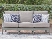Tampa Furniture Outlet - Ashley Furniture - Cove Beach Outdoor - Sofa with Cushion / Gray - PCP803-838