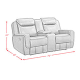 Panther Motion Loveseat with Console in Neono Brown - Tampa Furniture Outlet