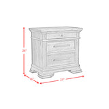 Park Ridge 3-Drawer Nightstand in Charcoal - Tampa Furniture Outlet