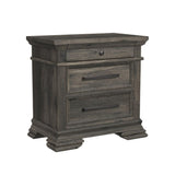 Park Ridge 3-Drawer Nightstand in Charcoal - Tampa Furniture Outlet