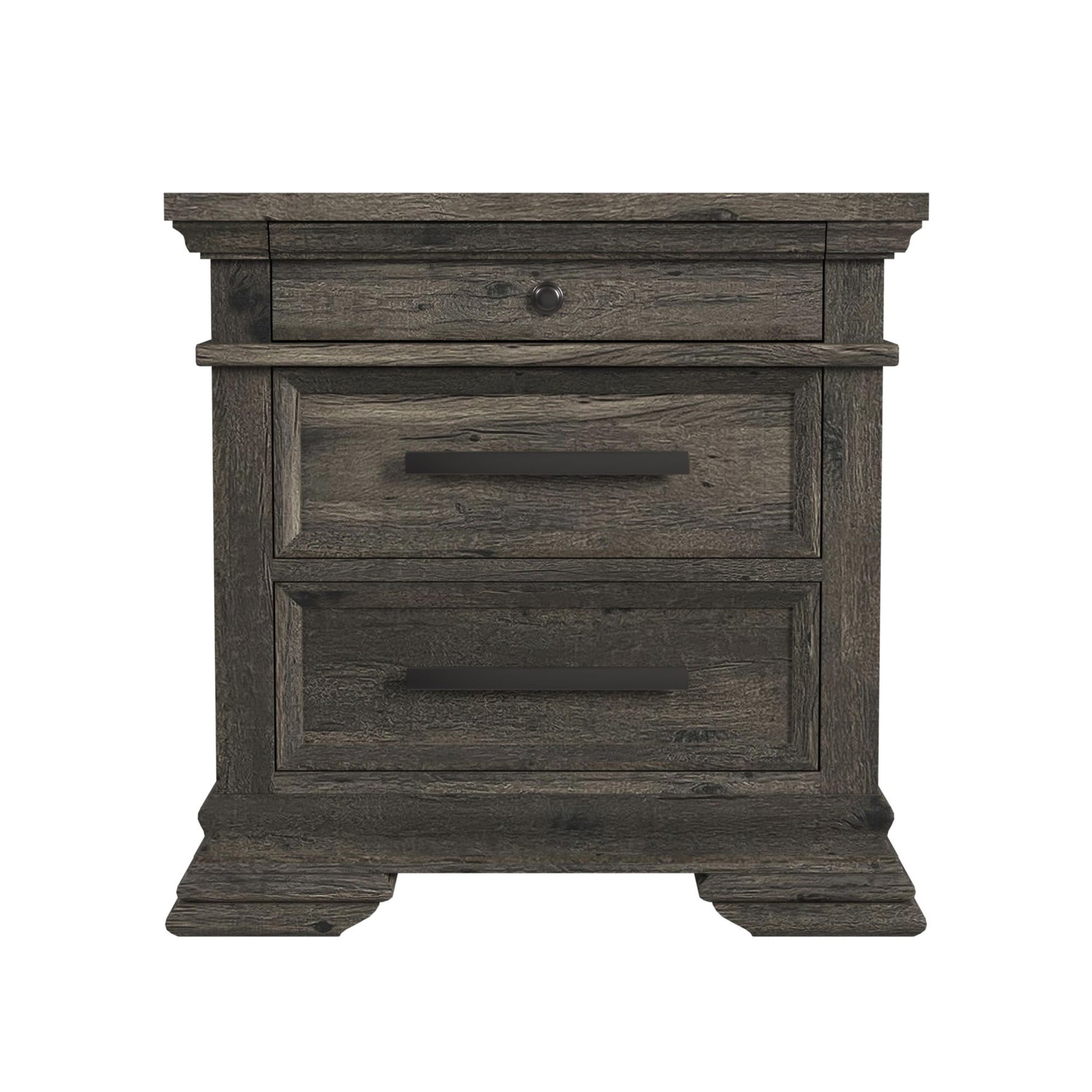 Park Ridge 3-Drawer Nightstand in Charcoal - Tampa Furniture Outlet
