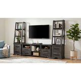 Park Ridge 71'' TV Console without Fireplace Insert in Charcoal – SKU LA-13130-5-TV1 | Elements