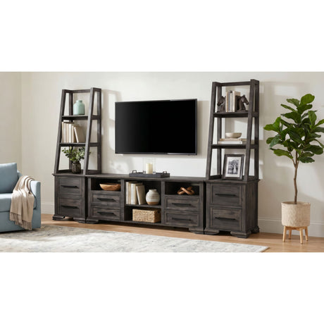 Park Ridge 71'' TV Console without Fireplace Insert in Charcoal – SKU LA-13130-5-TV1 | Elements