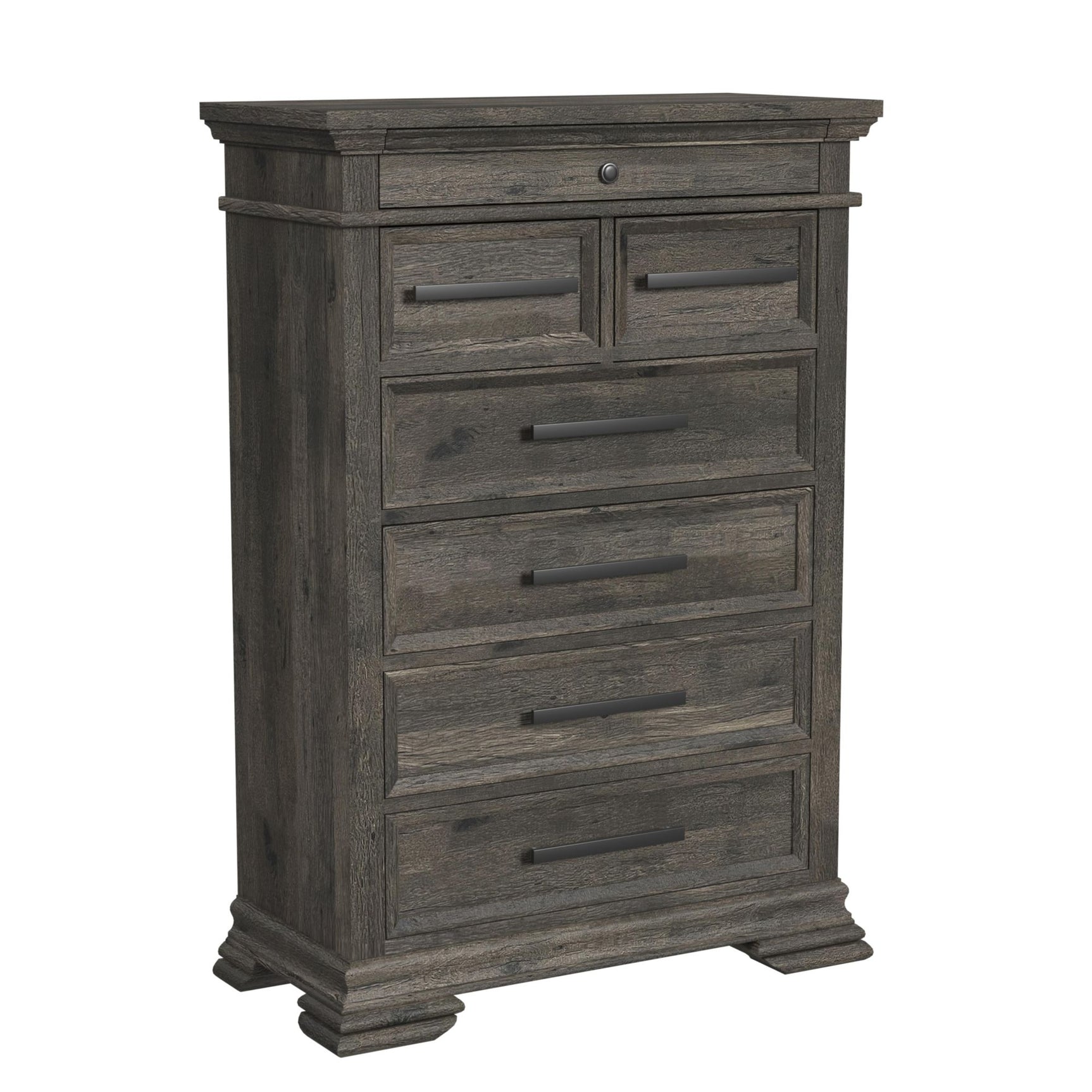 Park Ridge 6-Drawer Chest in Charcoal - Tampa Furniture Outlet