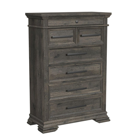 Park Ridge 6-Drawer Chest in Charcoal - Tampa Furniture Outlet