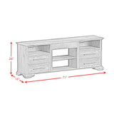 Park Ridge 71'' TV Console without Fireplace Insert in Charcoal