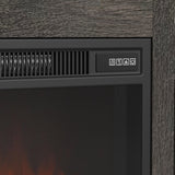 Park Ridge 71'' TV Console without Fireplace Insert in Charcoal - Tampa Furniture Outlet