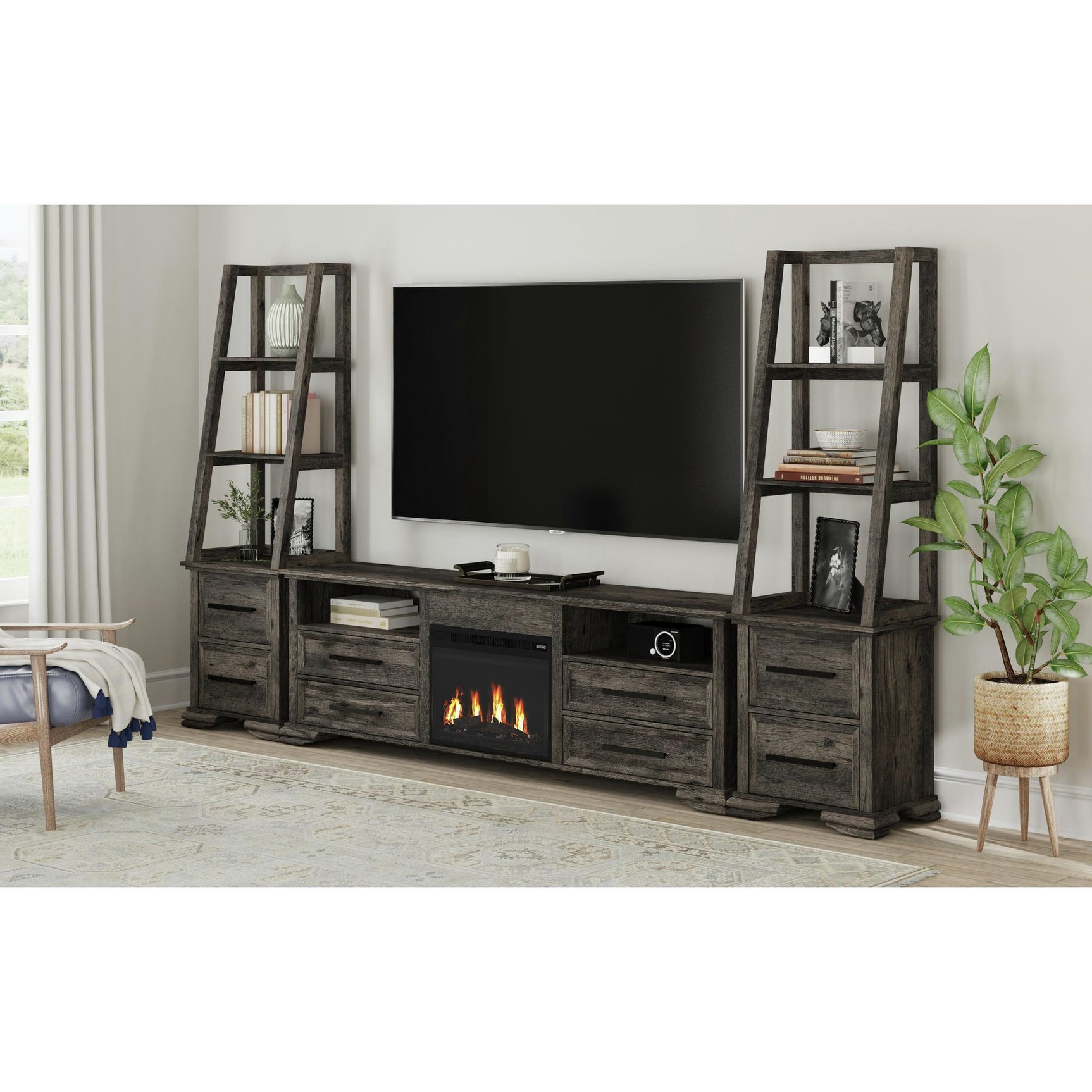 Park Ridge Side Piers in Charcoal - Tampa Furniture Outlet