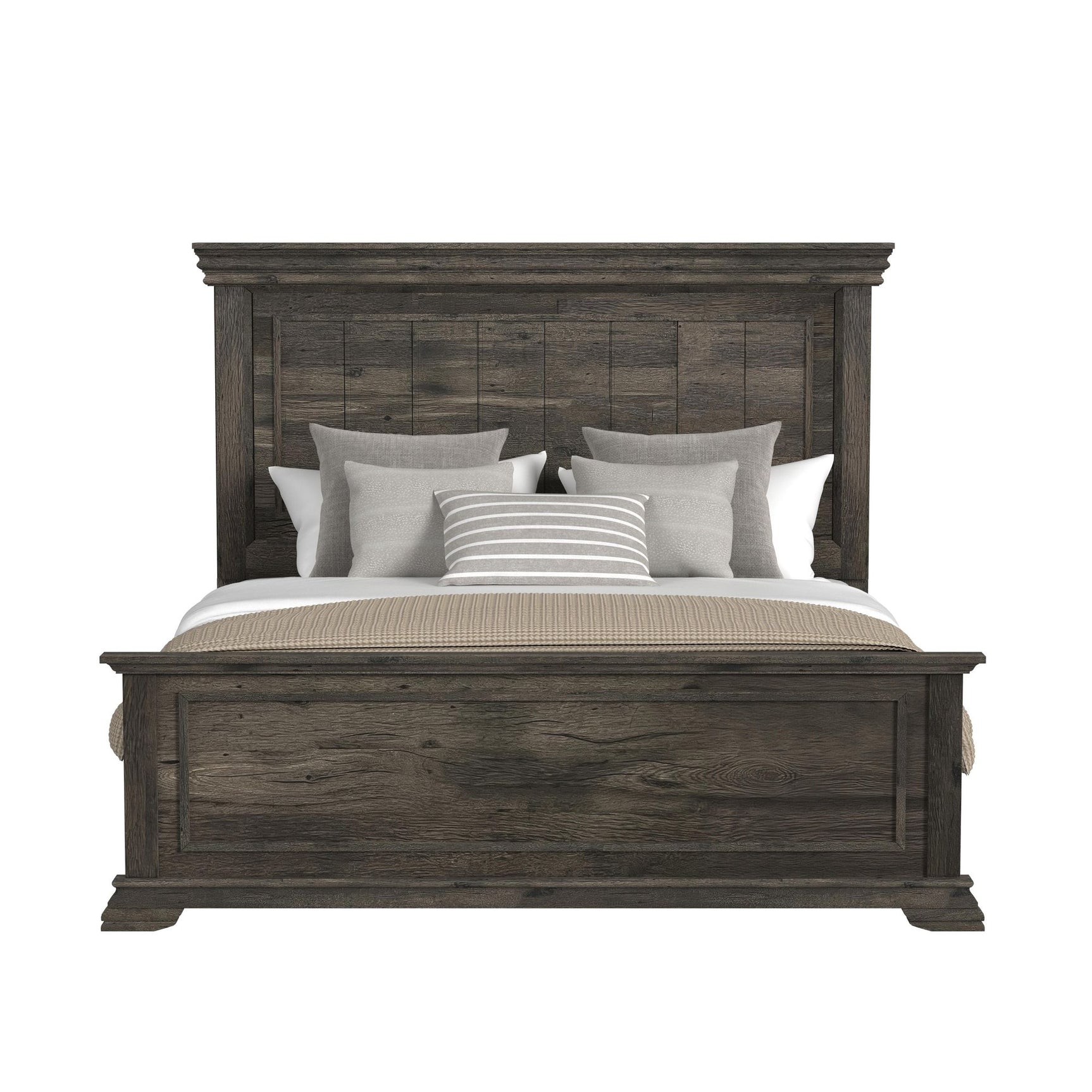 Park Ridge King Panel Bed in Charcoal - Tampa Furniture Outlet