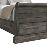 Park Ridge Queen Sleigh Storage Bed in Charcoal - Tampa Furniture Outlet
