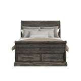 Park Ridge Full Sleigh Storage Bed in Charcoal - Tampa Furniture Outlet
