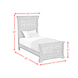 Park Ridge Twin Panel Bed in Charcoal - Tampa Furniture Outlet