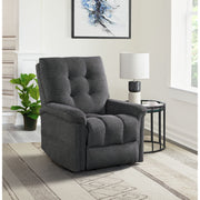 Pecos Power Motion Lift Chair in 15337-2 Ribbit Charcoal – SKU U-4610-8490-108 | Elements