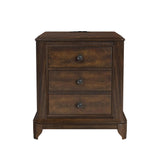 Phillipe 2-Drawer Cabinet with USB in Cherry - Tampa Furniture Outlet