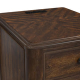 Phillipe 2-Drawer Cabinet with USB in Cherry - Tampa Furniture Outlet