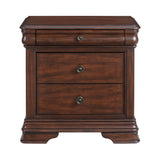 Phillipe 3-Drawer Nightstand With USB in Cherry