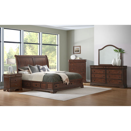 Phillipe 8-Drawer Dresser in Cherry - Tampa Furniture Outlet