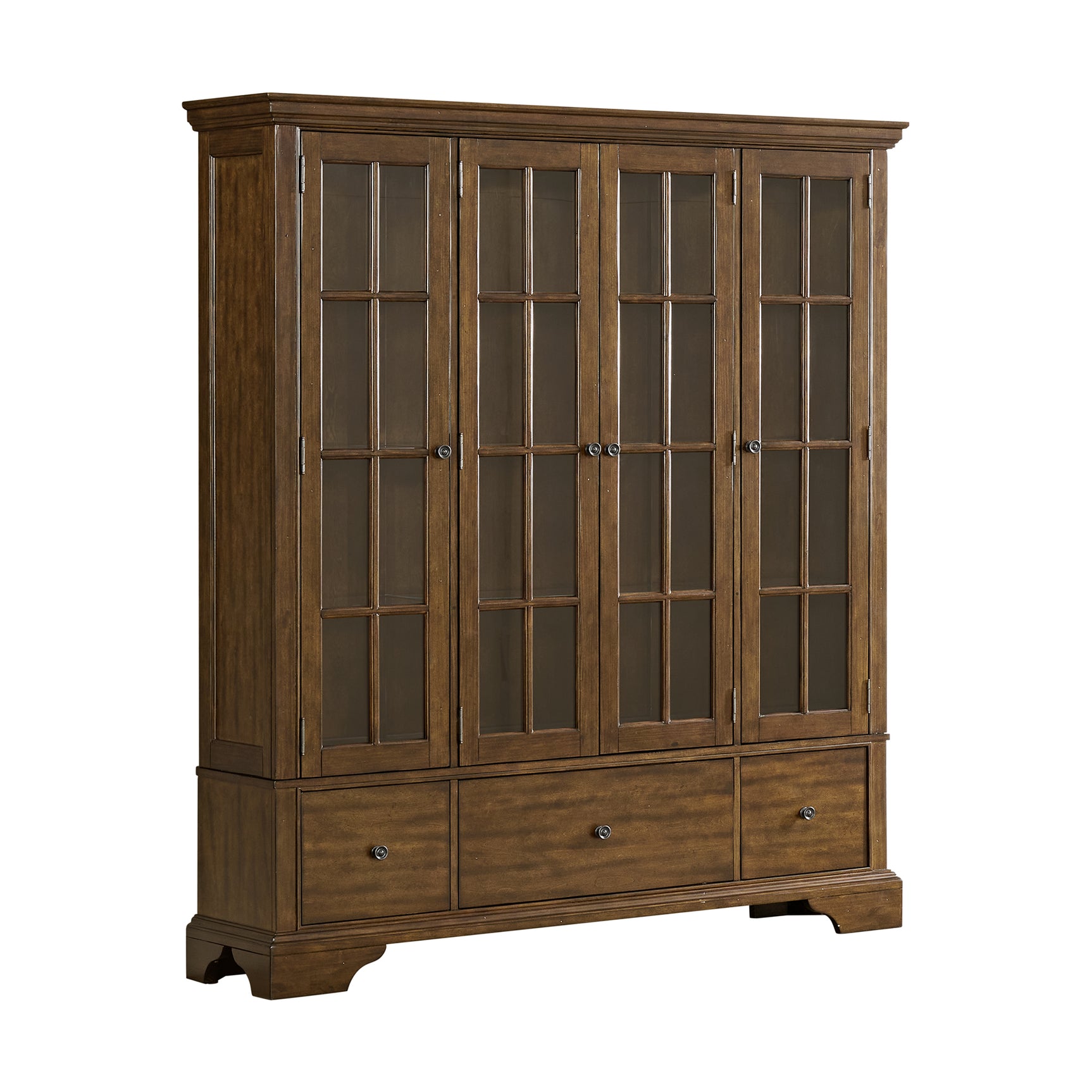 Phillipe Complete Curio in Cherry - Tampa Furniture Outlet