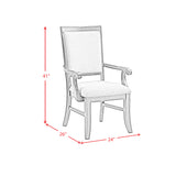 Phillipe Dining Arm Chair with Grey Fabric in Cherry (2 Per Carton) - Tampa Furniture Outlet